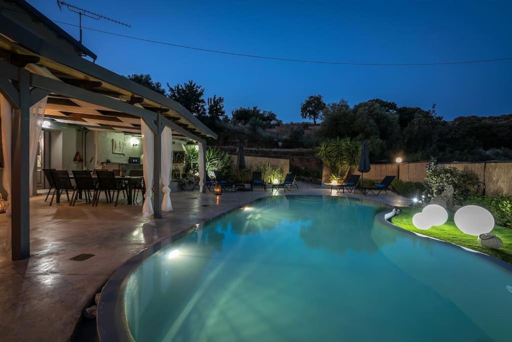 Vila Casa Del Miele, Private Pool, Bbq, Mountain View. Alikianos Exteriér fotografie